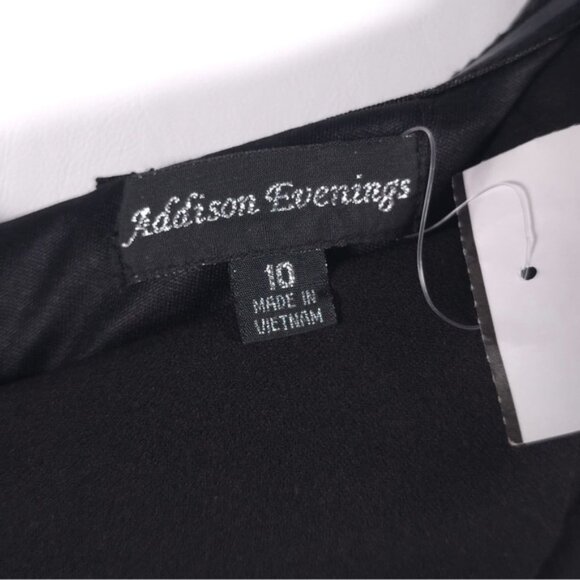 NWT ADDISON EVENINGS Prom Dress Social Satin Pleated Skirt N2350B4 Size 10 - Picture 6 of 15